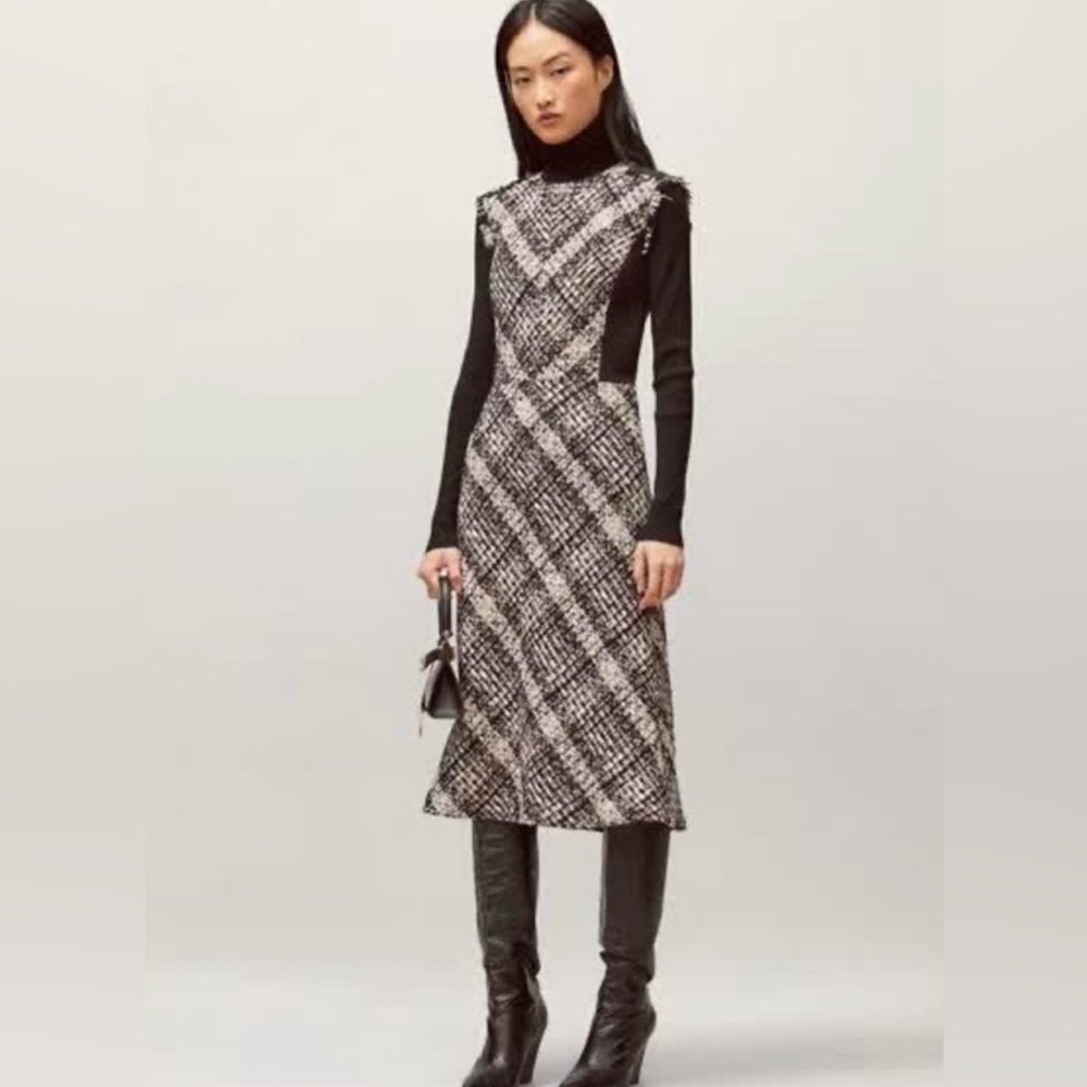 Tory Burch tweed midi dress size 6